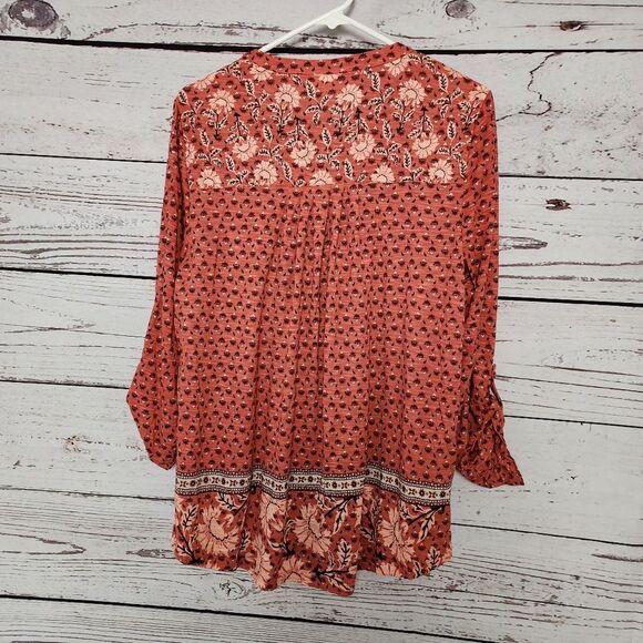 Style & Co Cotton Floral Long Sleeve Shirt 1X NWT - Picture 4 of 4